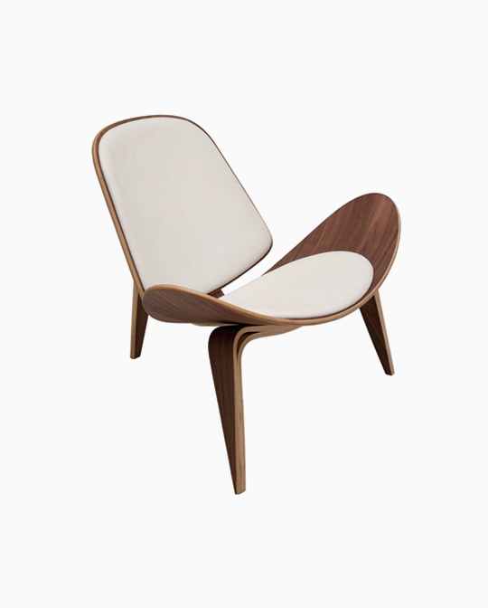 Fine Mod Imports Wegner Shell Chair White Leather (4)
