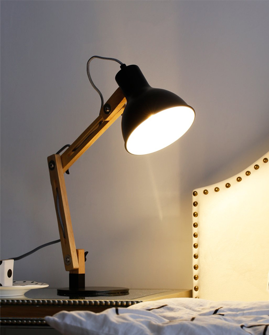Tomons Wood Swing Arm Desk Lamp (1)